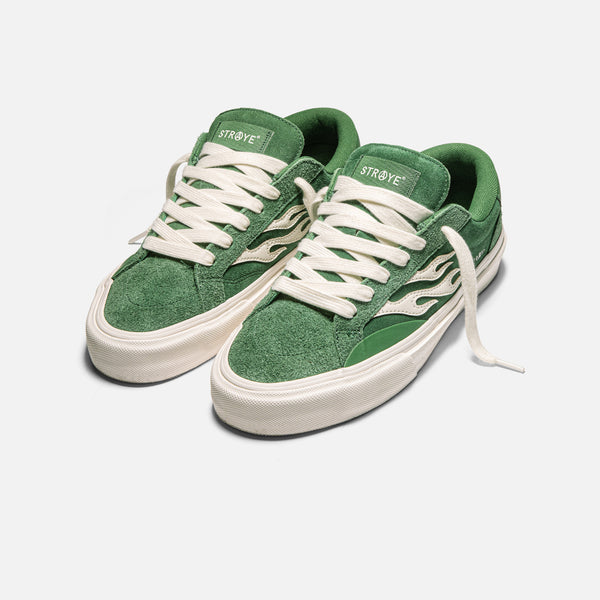 Green Flame New Flame Vans STRAYE Logan Forest Flame Hairy Suede