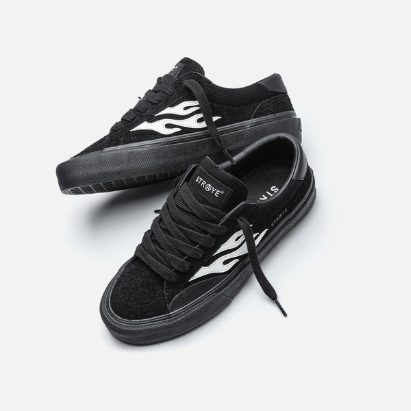 STRAYE Logan Phantom Flame hairy suede suede low-top skate shoe - Main Image