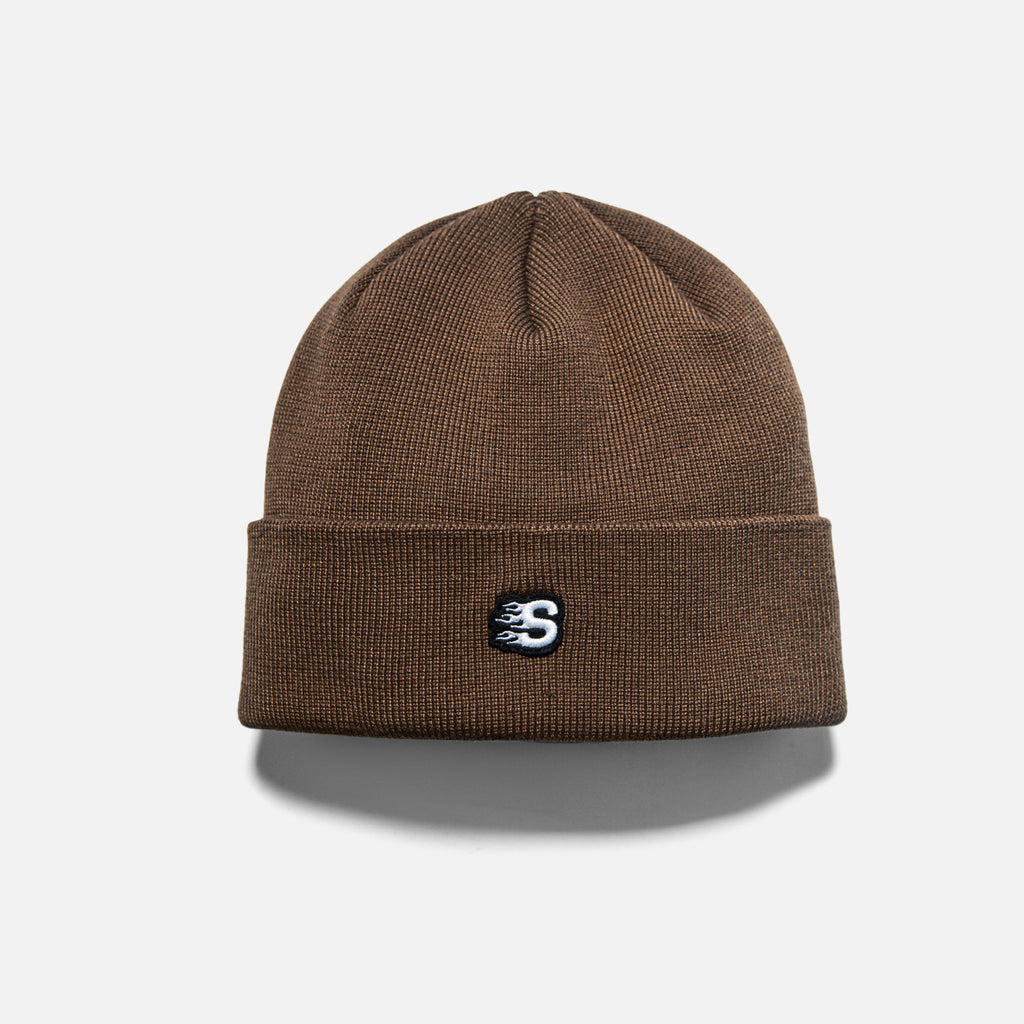 STRAYE Mini Beanie Brown — soft lightweight polyester beanie