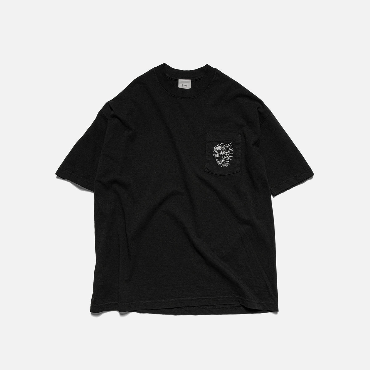 POCKET BURNOUT - WASHED BLACK - Front