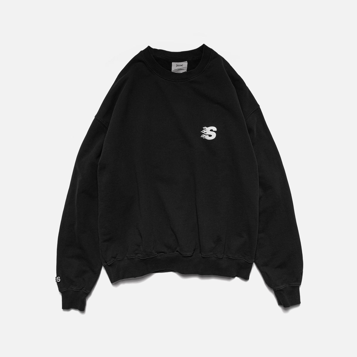 MINI CREWNECK - WASHED BLACK | Front