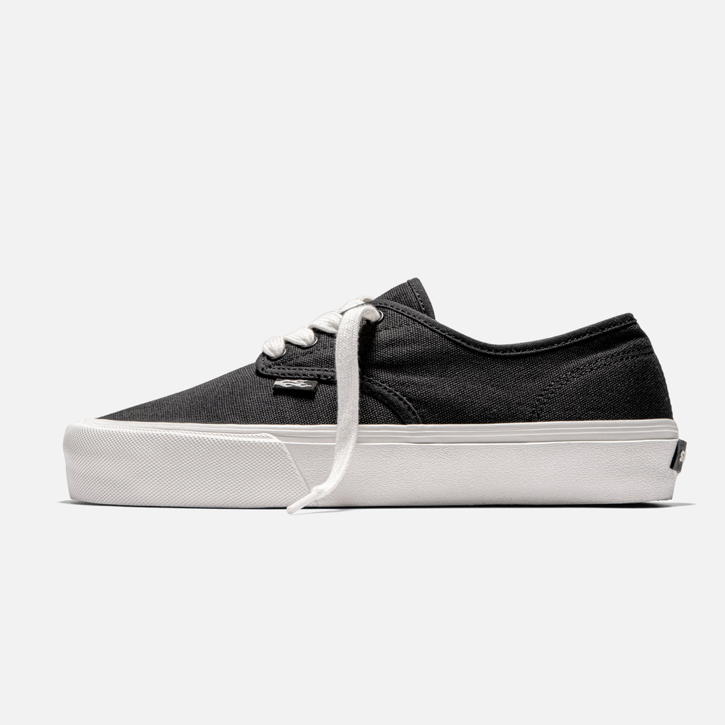 Straye Women 7.5 Gower Skate Low Top Shoes Gray Canvas Unisex Men US 6 STRAYE Gower Graphite Bones minimalist low-top skate shoe main image 4