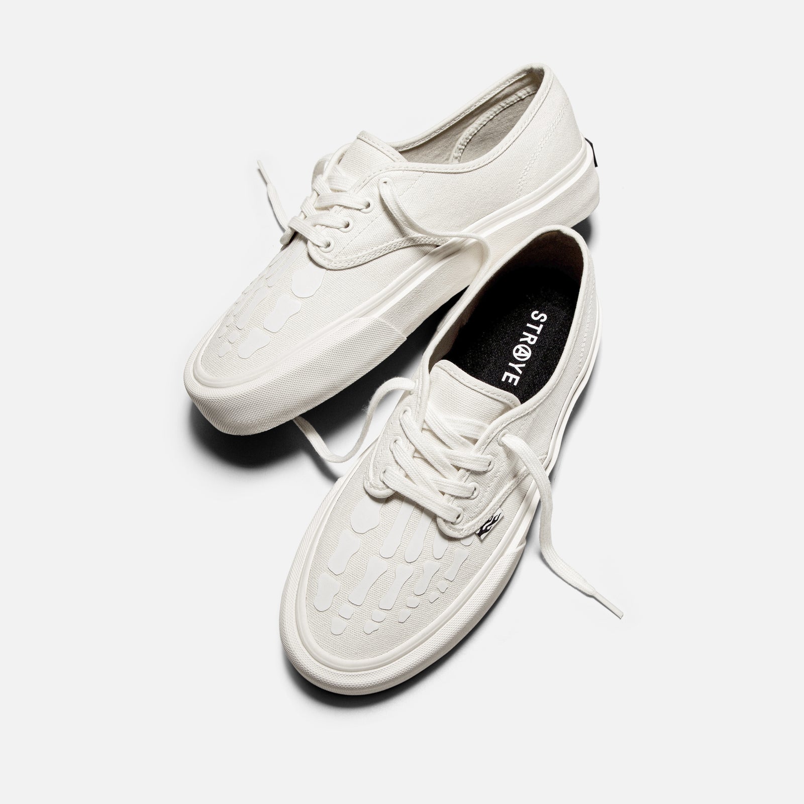 STRAYE Gower Cream X-Ray – side view low-top skate sneaker