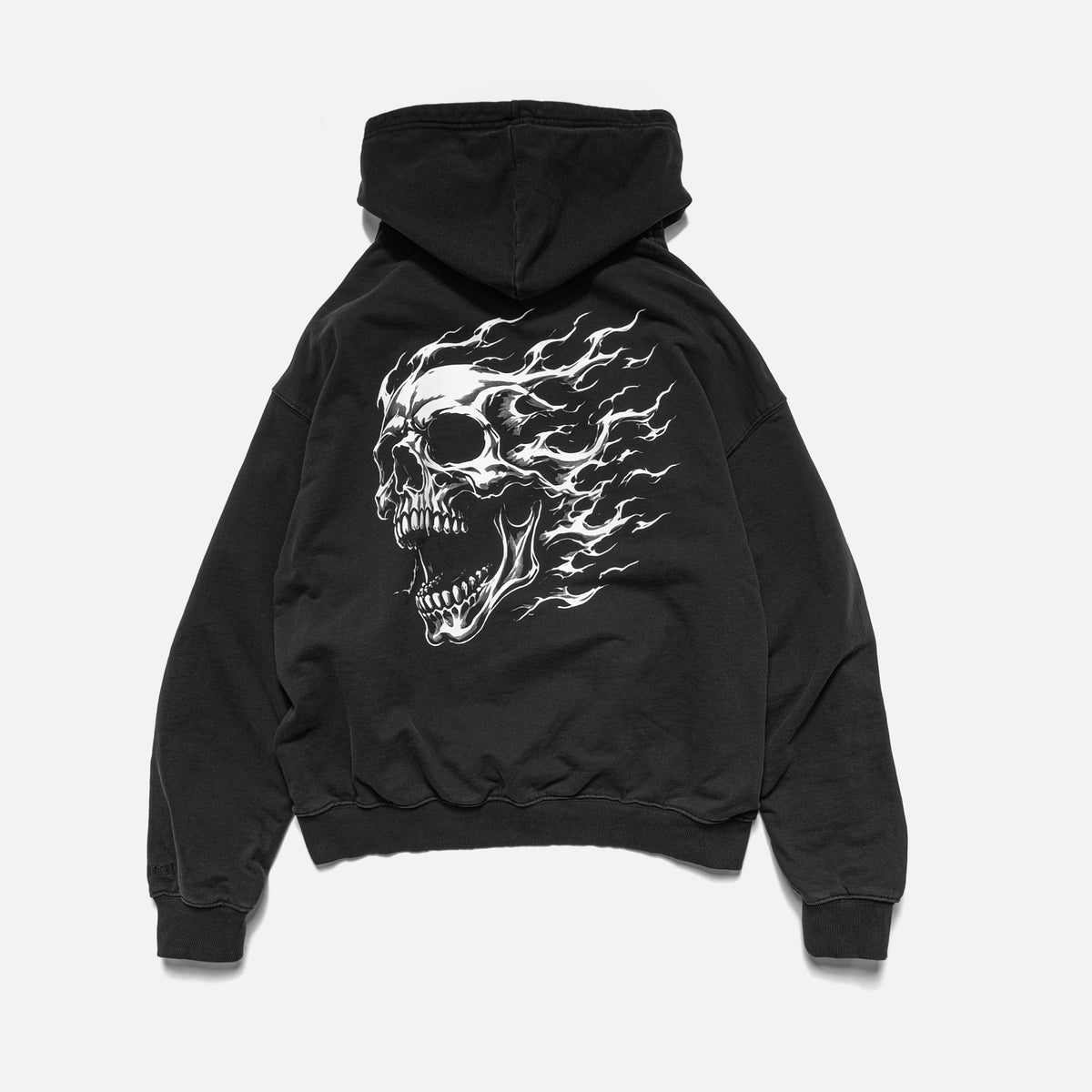 BURNOUT HOODIE - WASHED BLACK | Back