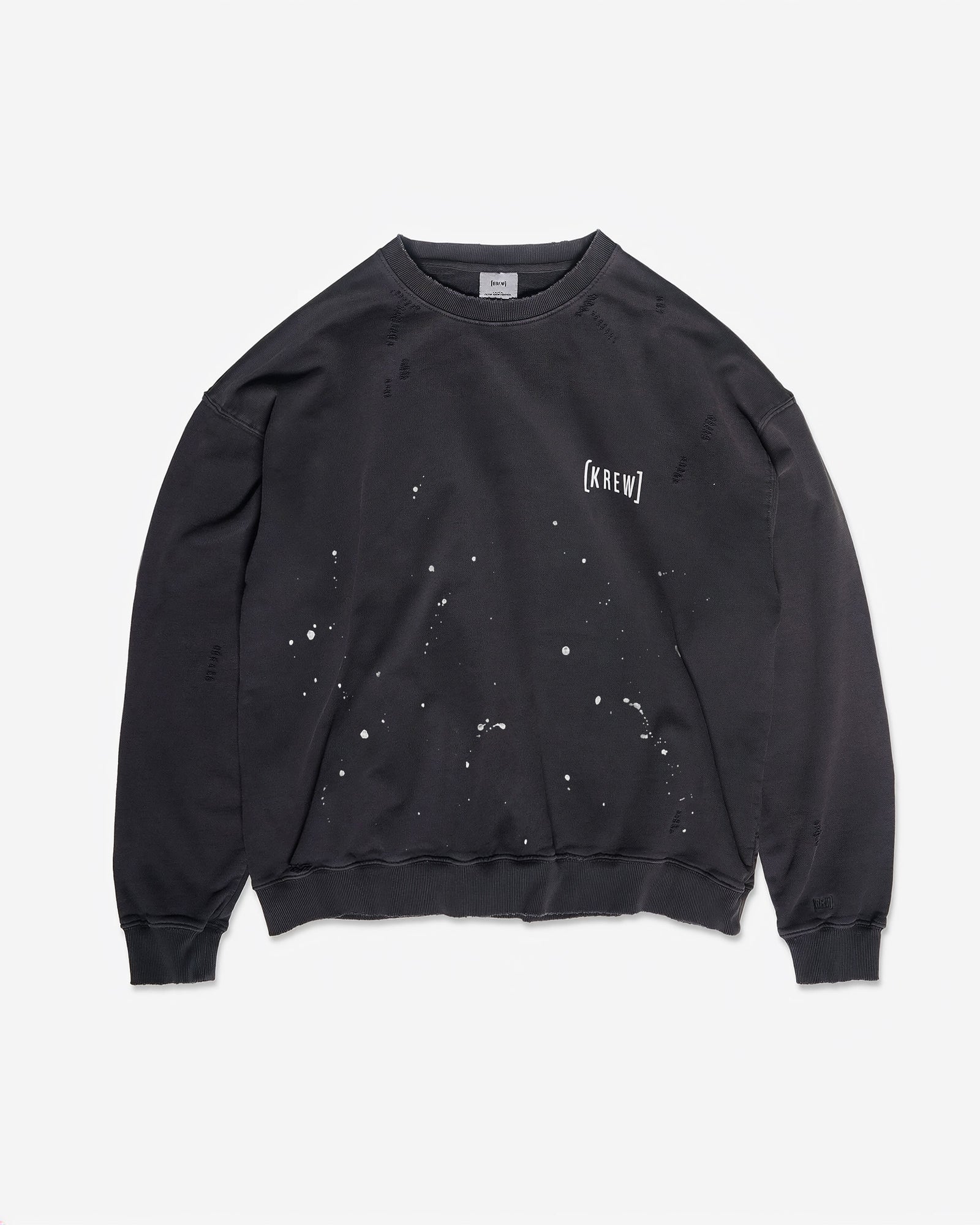 RIPPER CREWNECK - FADED BLACK } Front