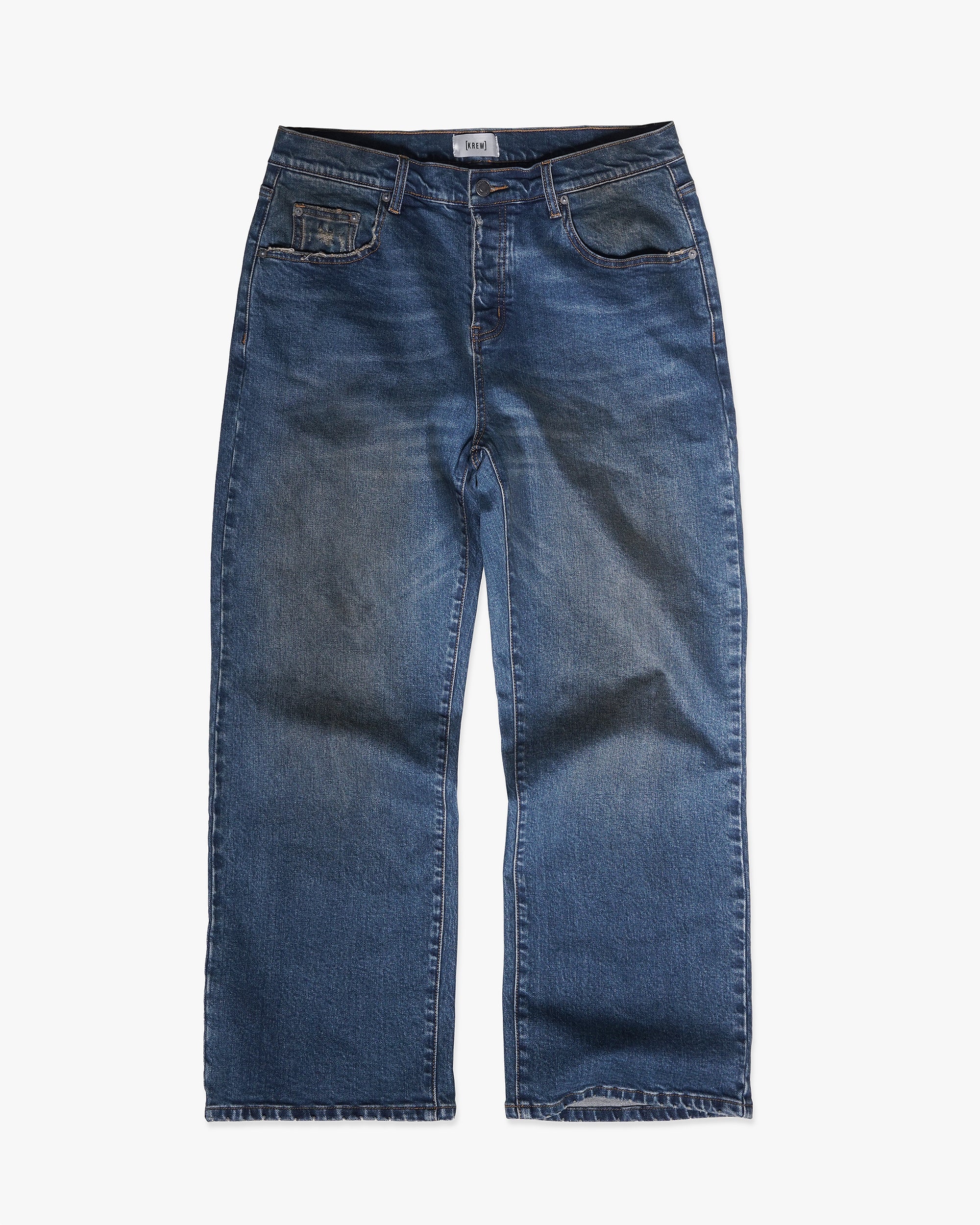 Used blue loose fit jeans – KREW K-Loose