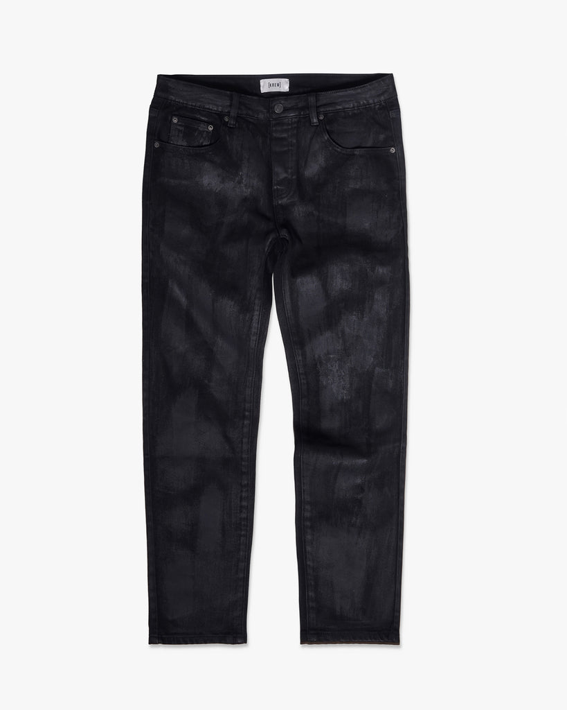 パンツ waxed coating black skinny denim opium Buy Rick Owens Black Waxed Denim Online at Groupie