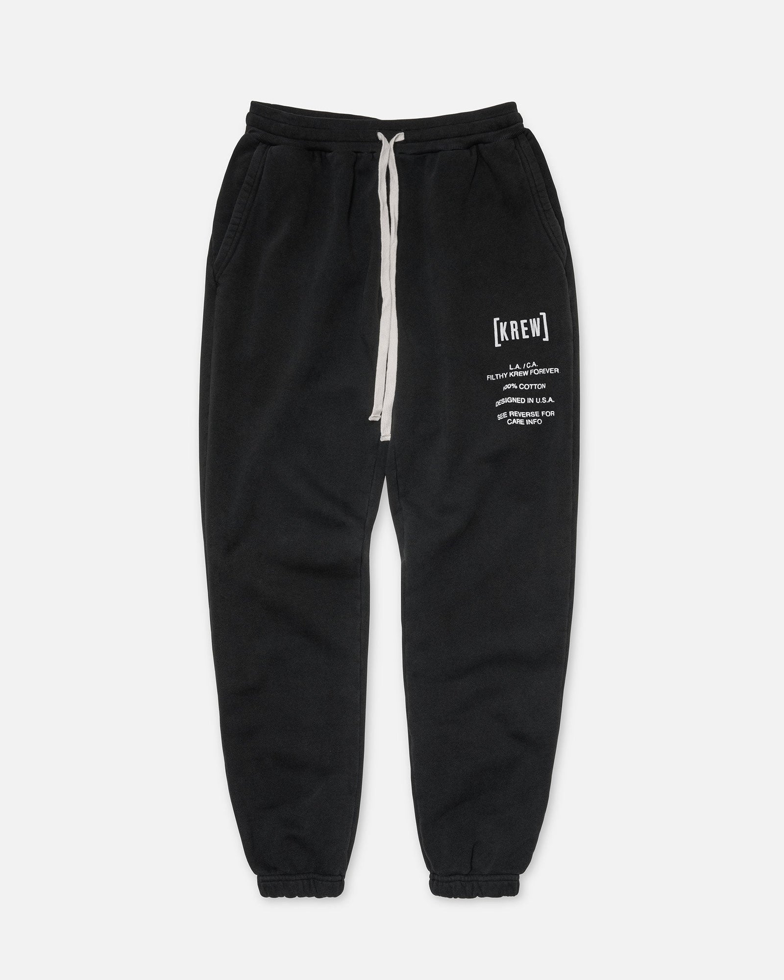 KREW® 180MM Sweats Black | Heavyweight French Terry Pants