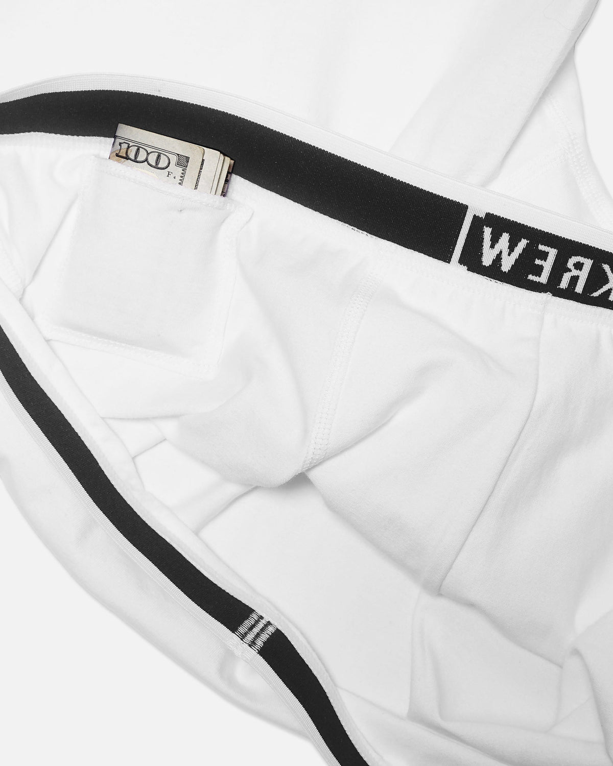 White cotton stretch briefs – KREW 55MM