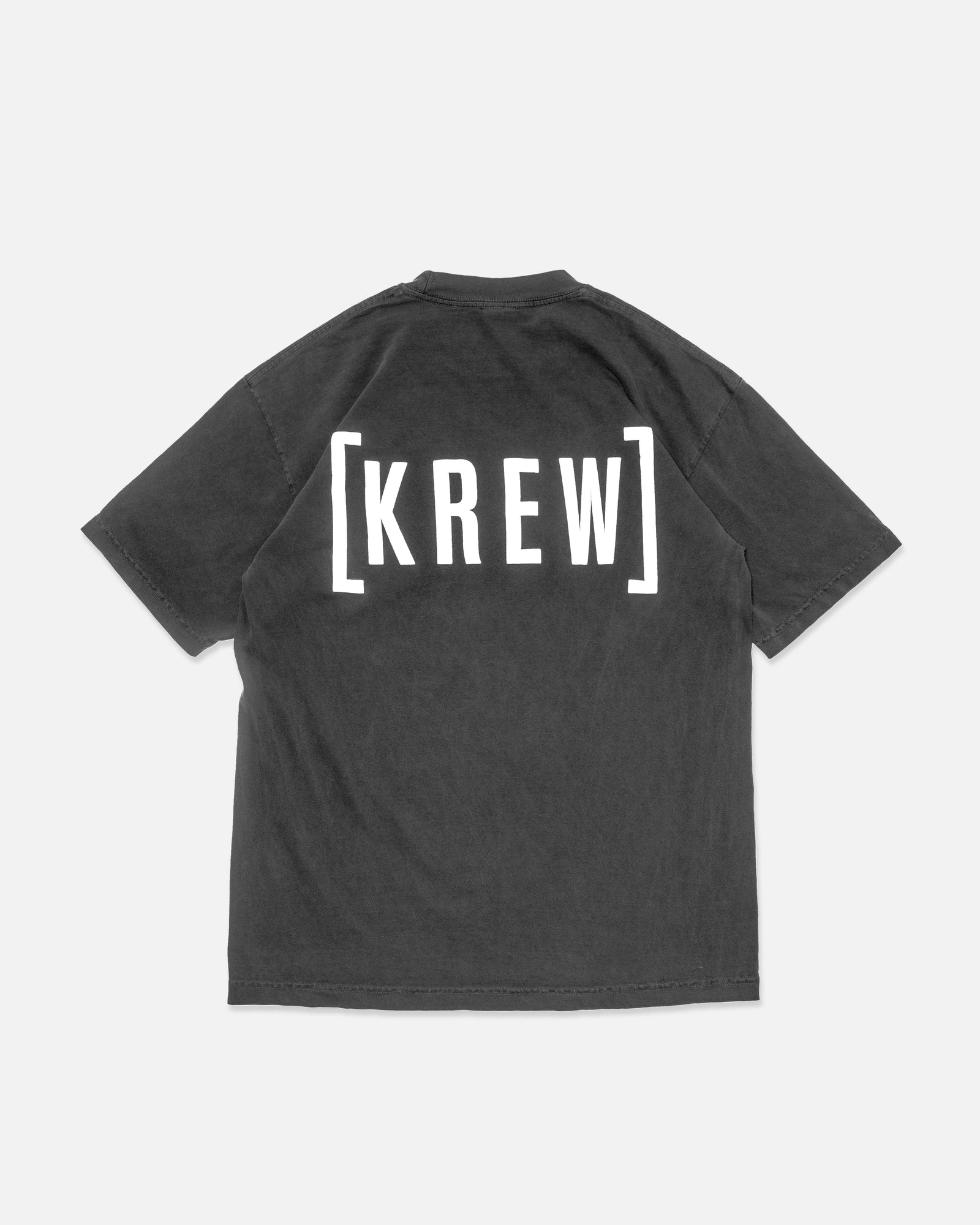 KREW 50MM S/S T-Shirt Faded Black | Heavyweight USA Cotton
