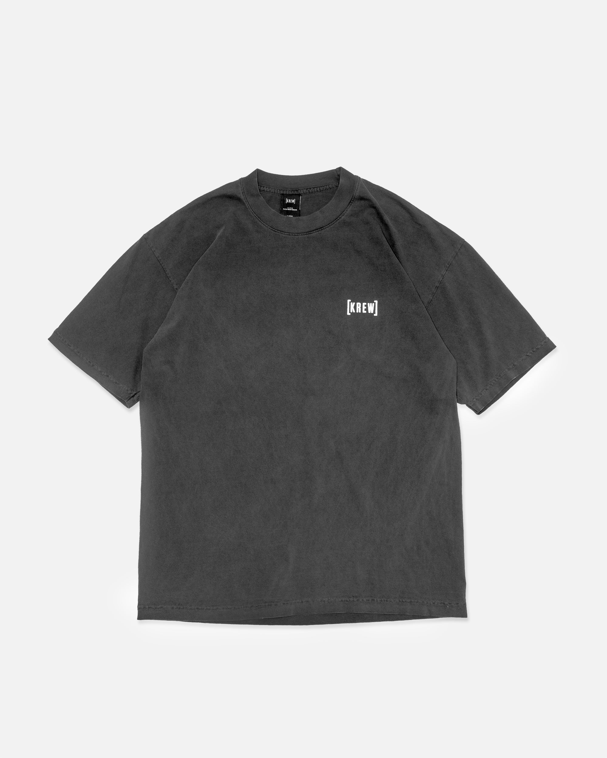 KREW 50MM S/S T-Shirt Faded Black | Heavyweight USA Cotton