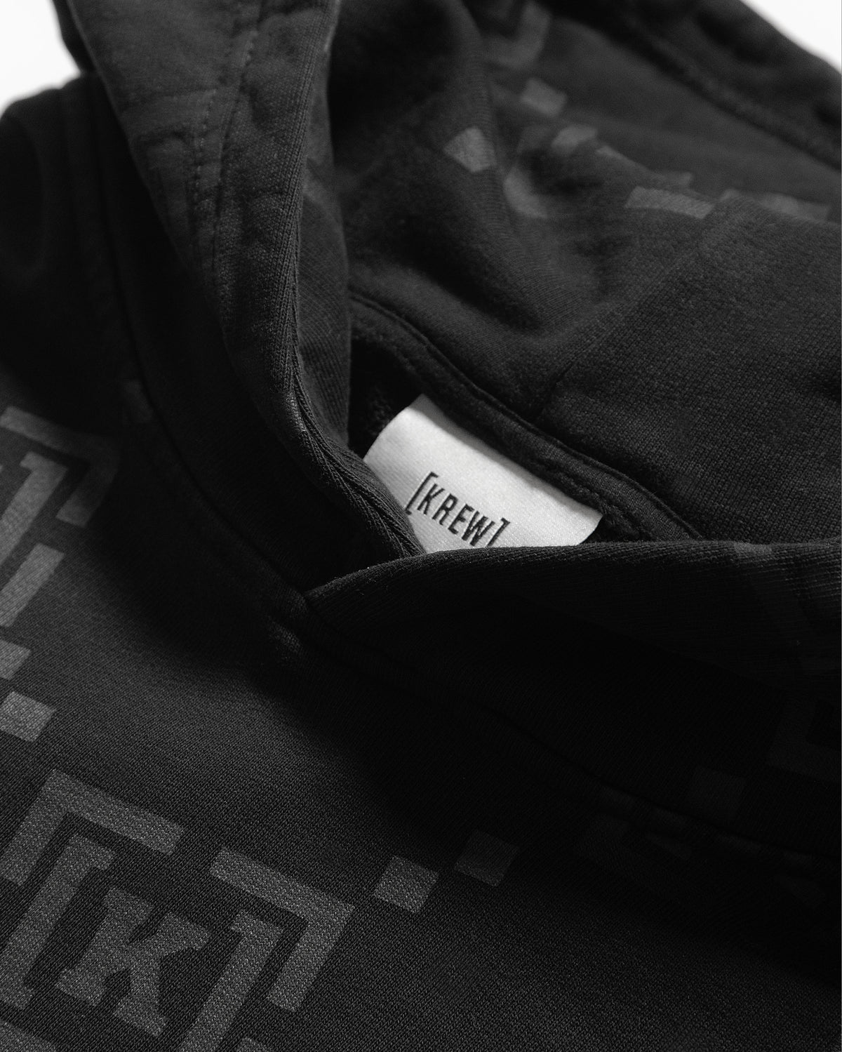 REPEAT HOODIE - WASHED BLACK | DETAIL