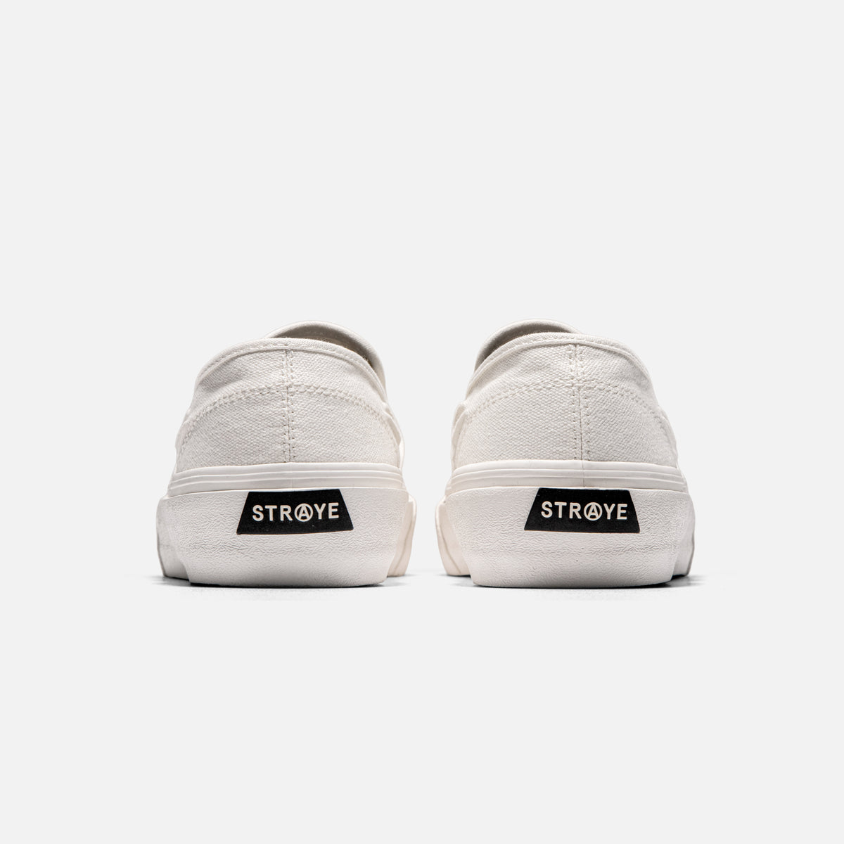 STRAYE Lenox Cream Bevel –  back heel view skate sneaker