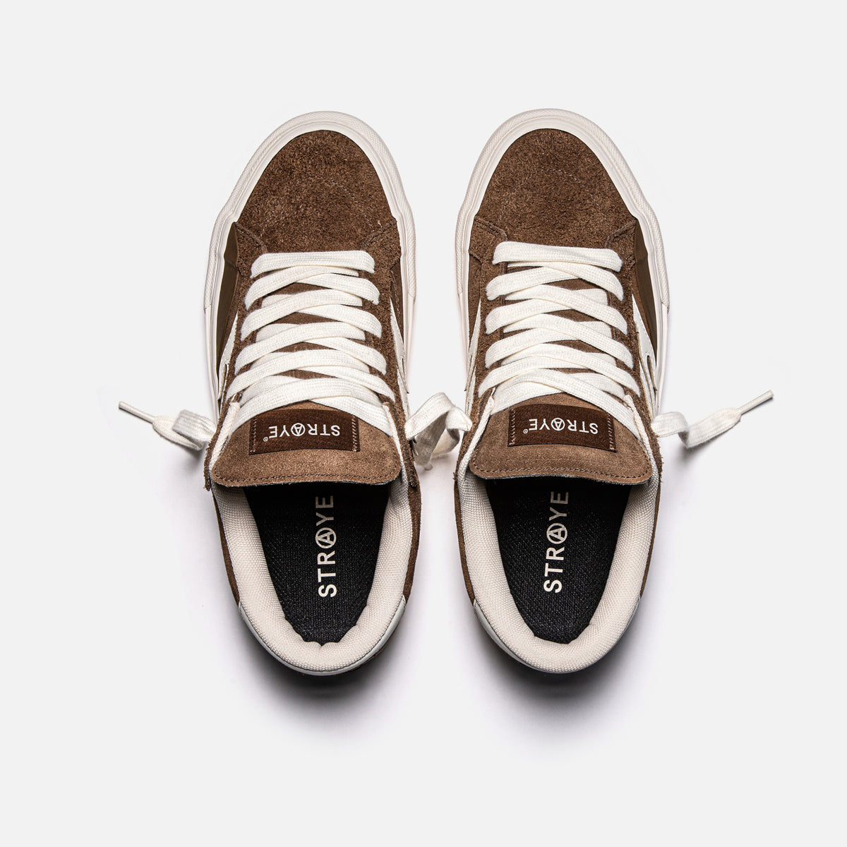 STRAYE Logan Brown Flame – top view with cushioned insole