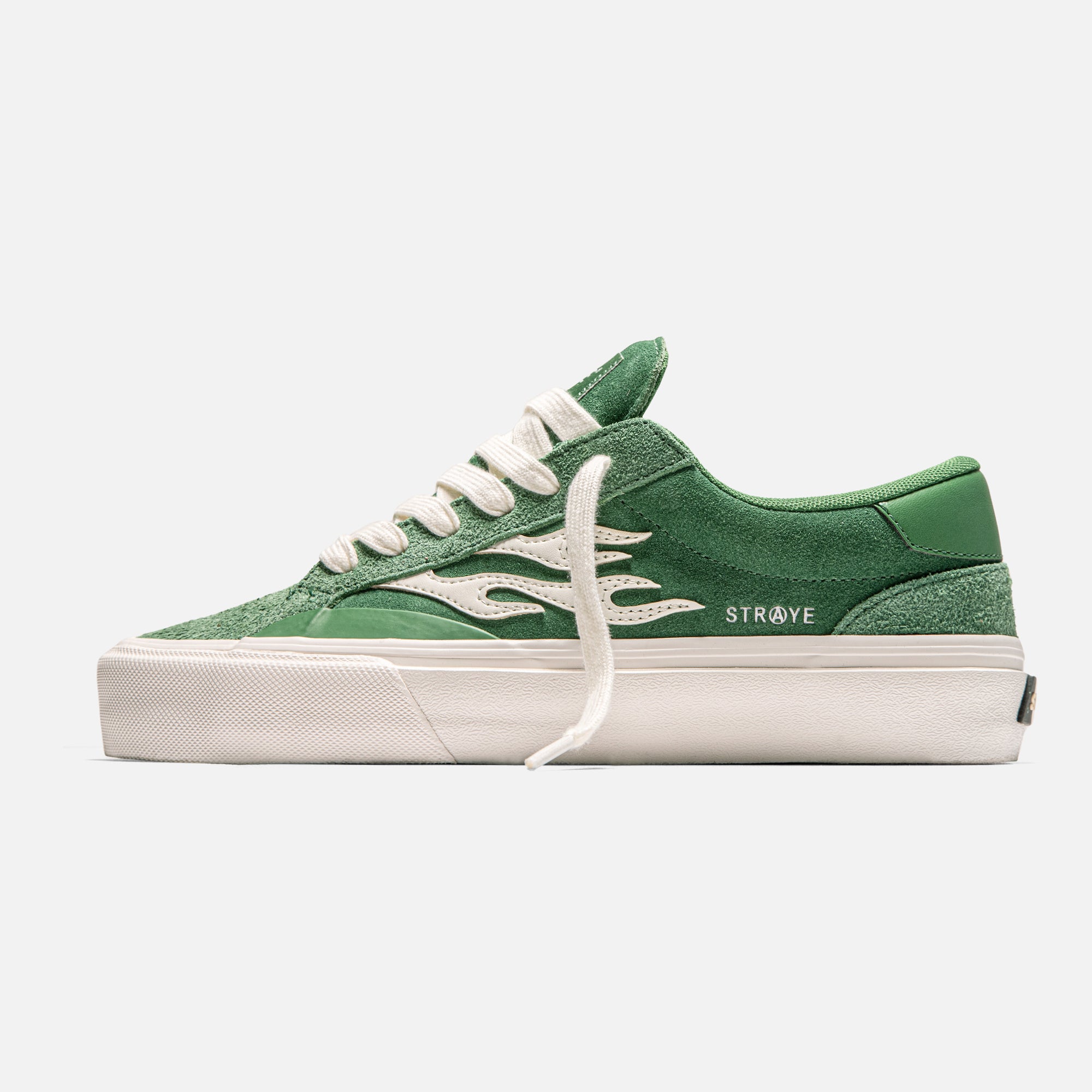 STRAYE Logan Forest Flame – side view low-top skate sneaker