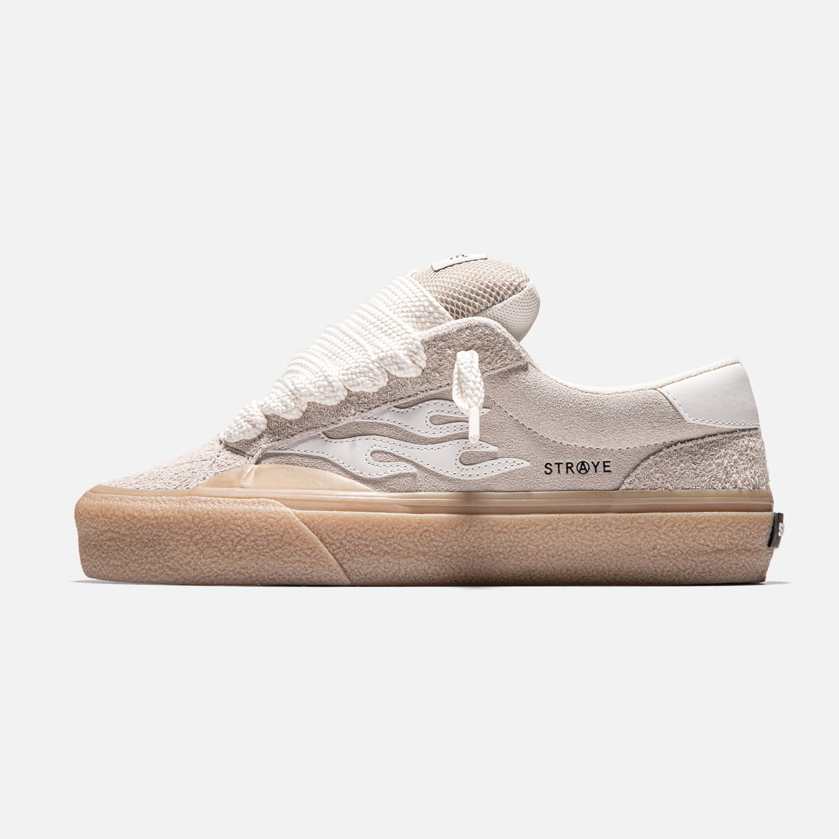 LOGAN PUFF - CREAM CREPE | SIDE VIEW