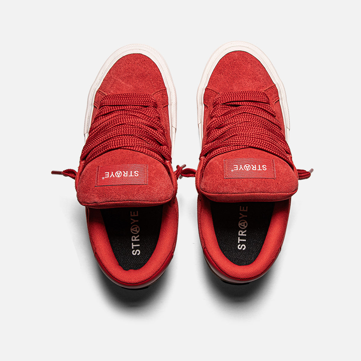 LOGAN PUFF - RED BEVEL | Top View