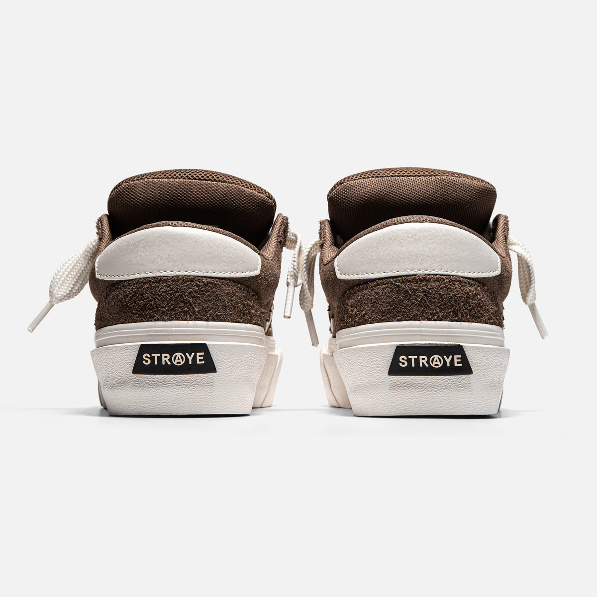 STRAYE Logan Stomper Brown – back view low-top platform sneaker