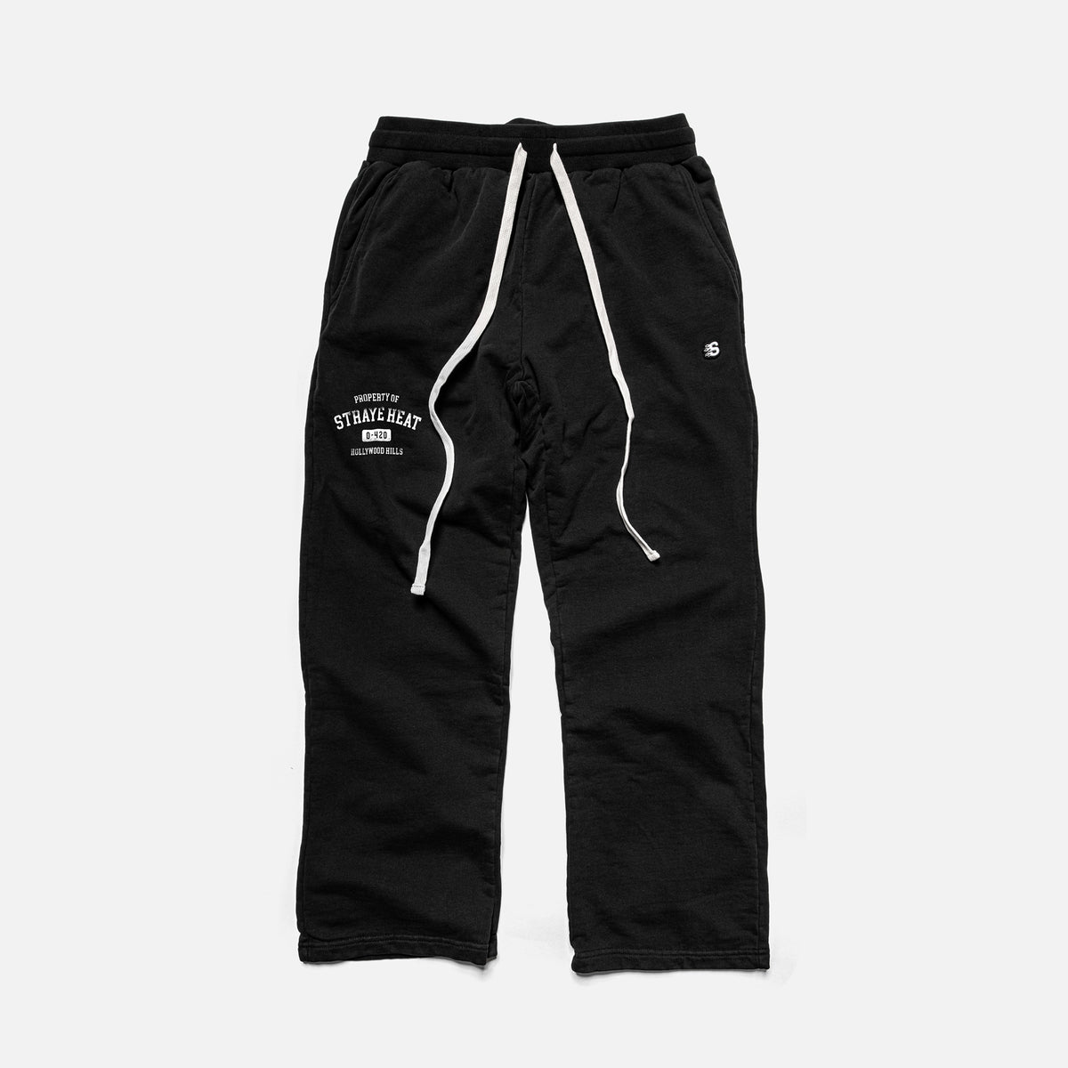 STRAYE Heat Washed Black loose fit sweatpants
