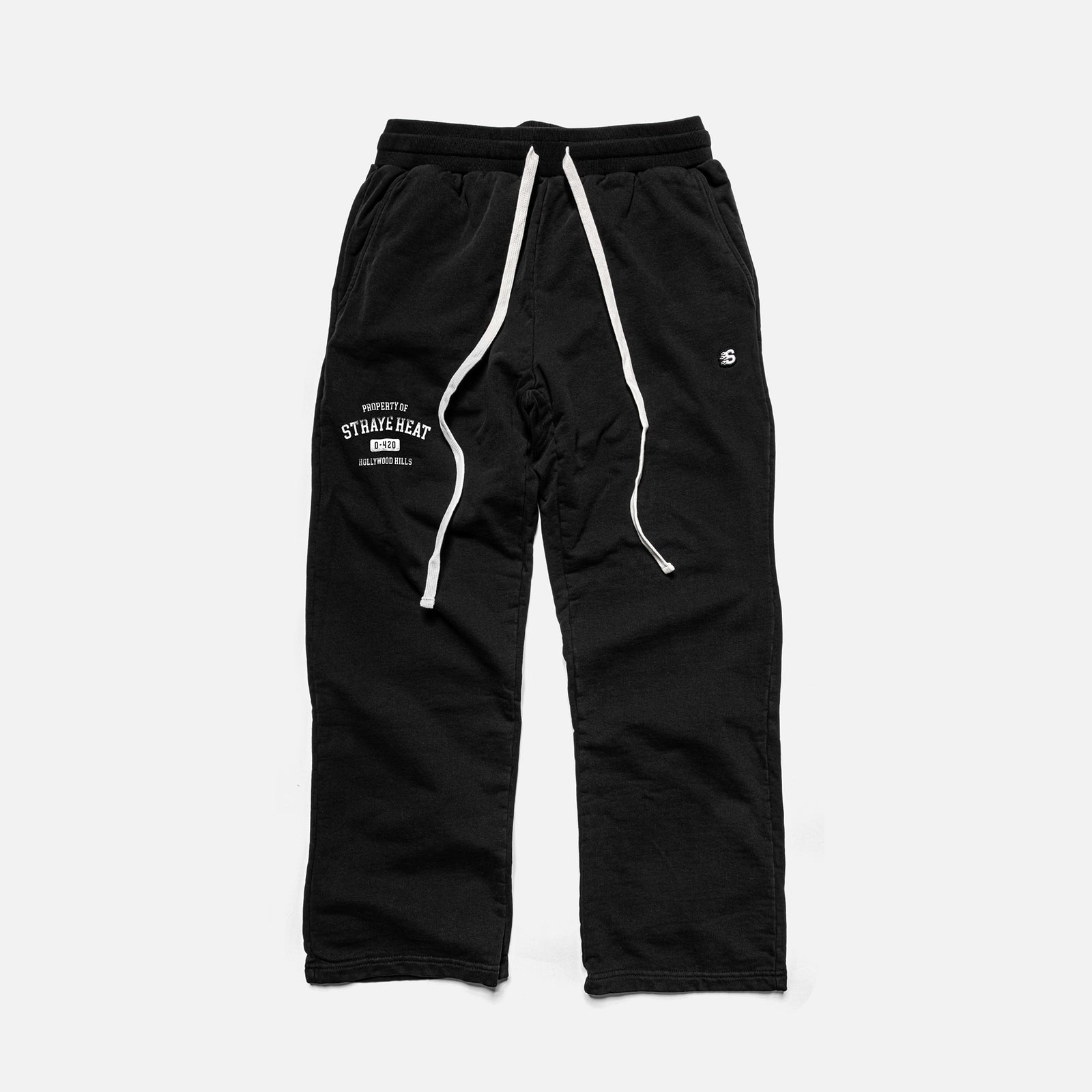 STRAYE Heat Washed Black loose fit sweatpants