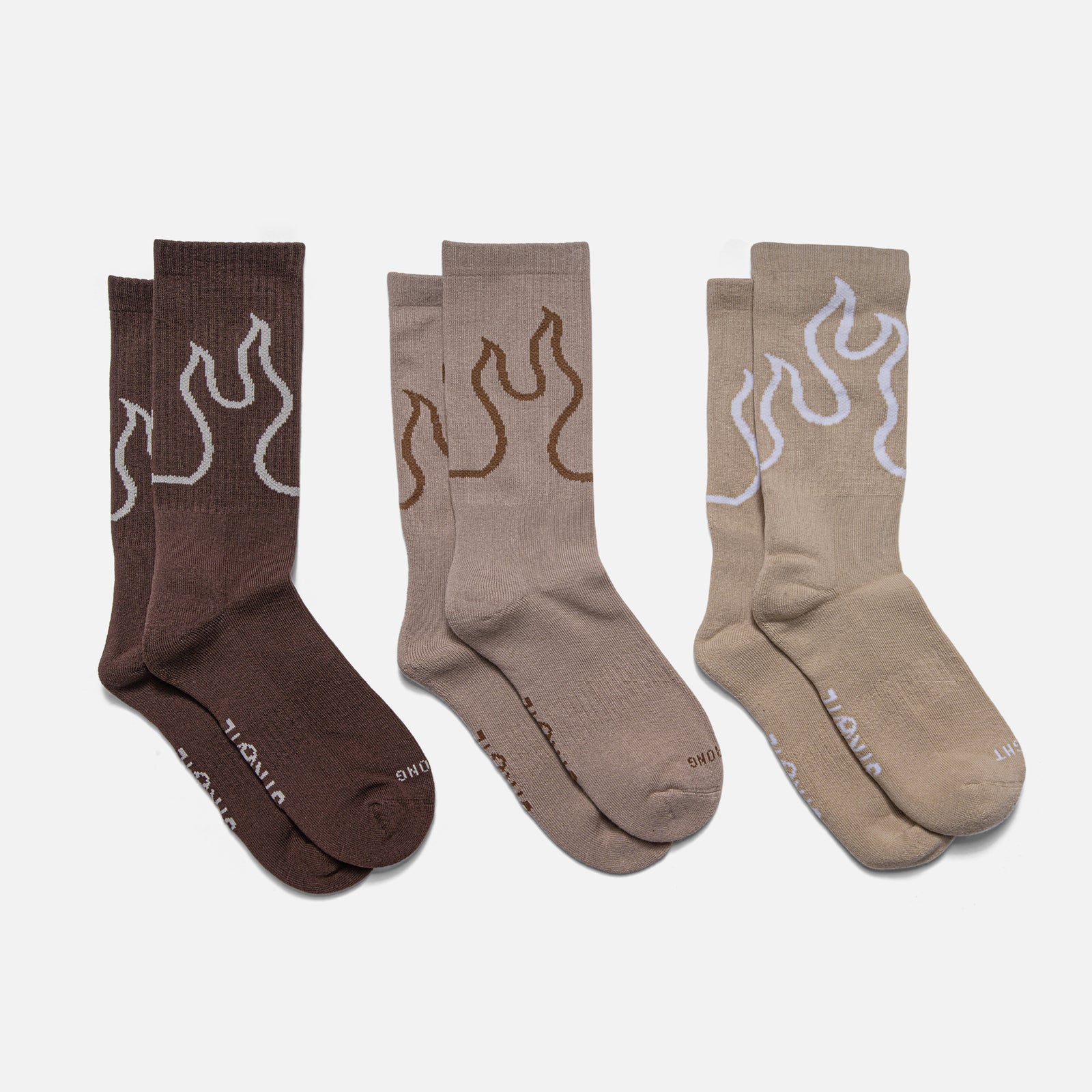 TRE FUEGO SOCKS - BROWNS