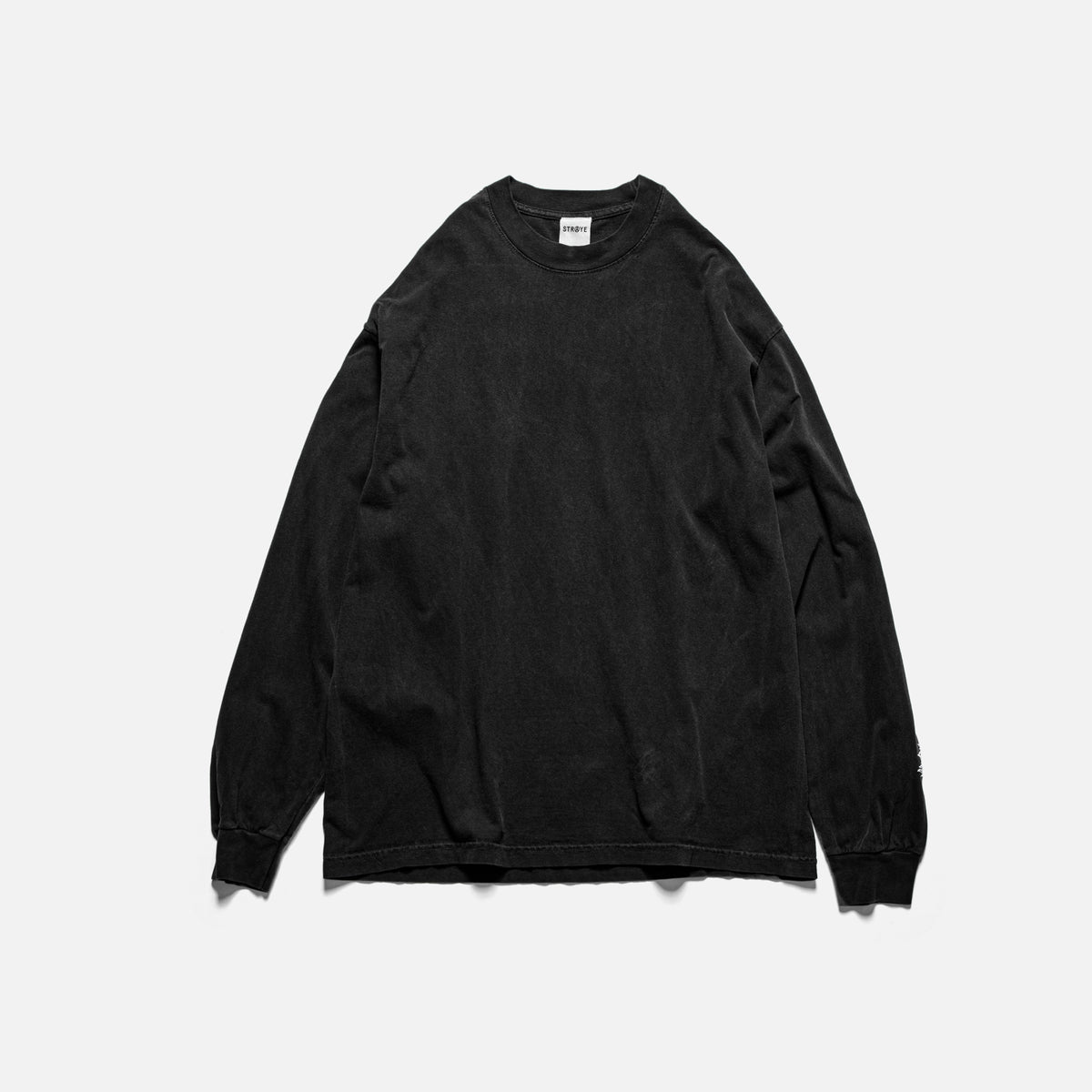 BIG ONE L/S - WASHED BLACK | FRONT VIEW