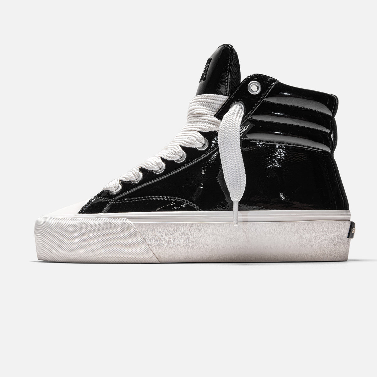 STRAYE Venice Stomper Darkside Patent leather high-top with 2-inch