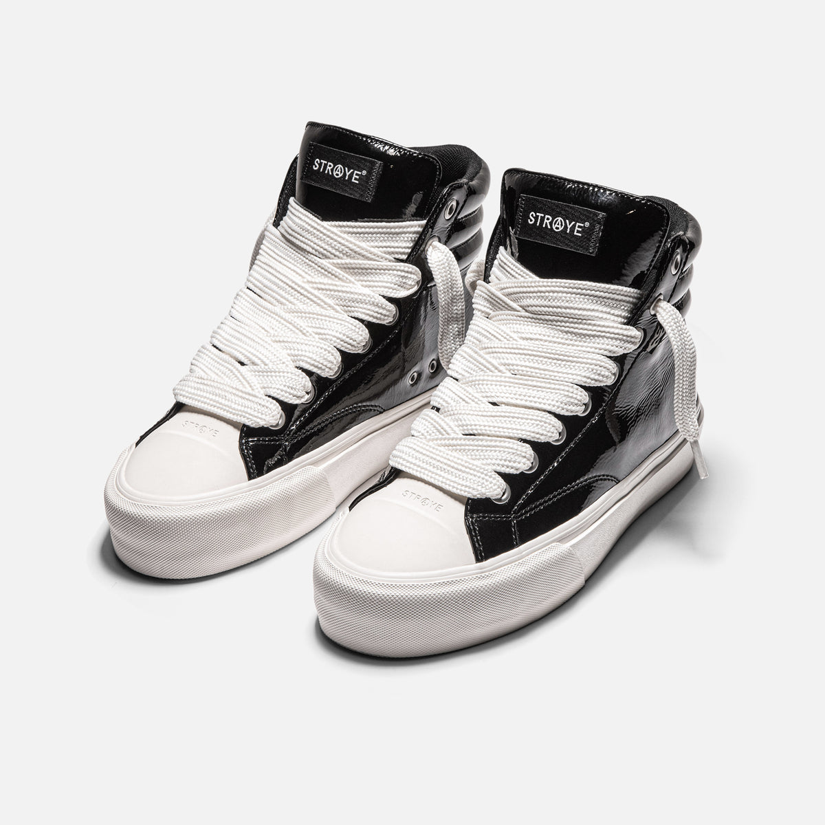 すーら★ STRAYE Venice Stomper Darkside Patent leather high-top with 2-inch
