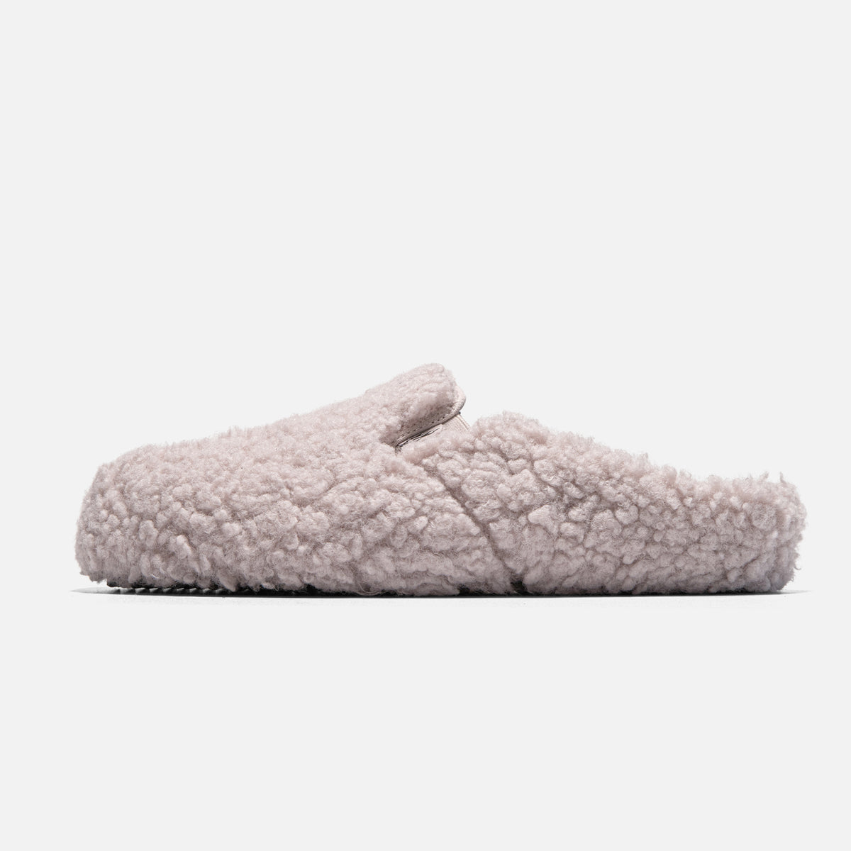 VENTURA MULE - FURRY DUSTY PINK | SIDE VIEW