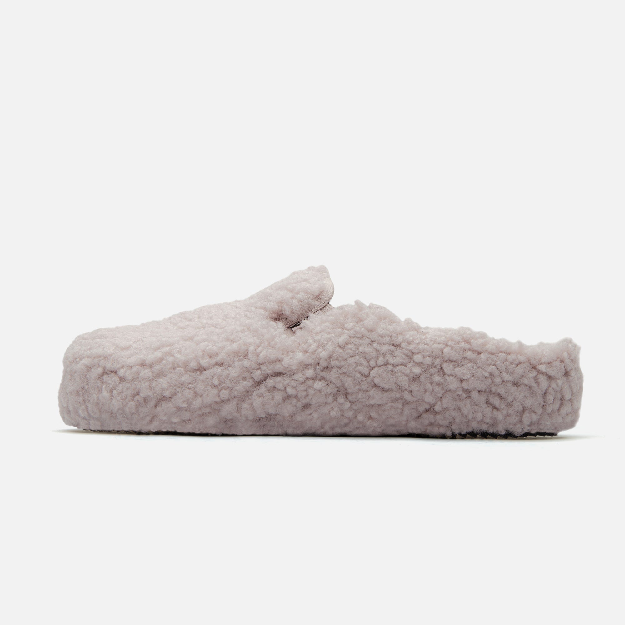 VENTURA MULE - FURRY DUSTY PINK | SIDE VIEW
