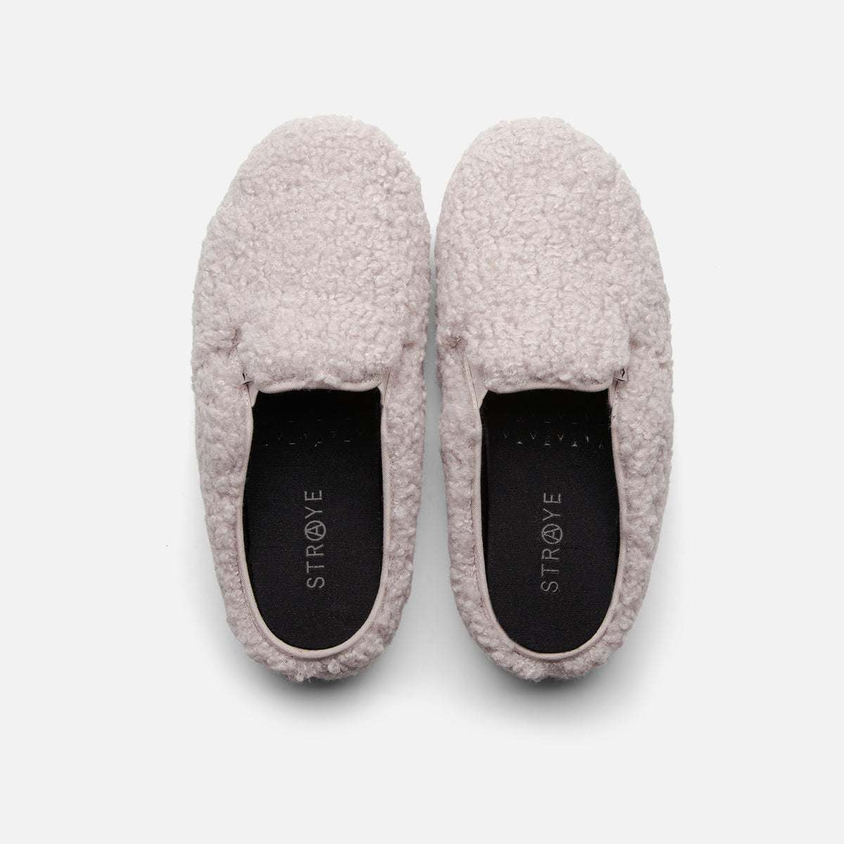VENTURA MULE - FURRY DUSTY PINK | TOP VIEW