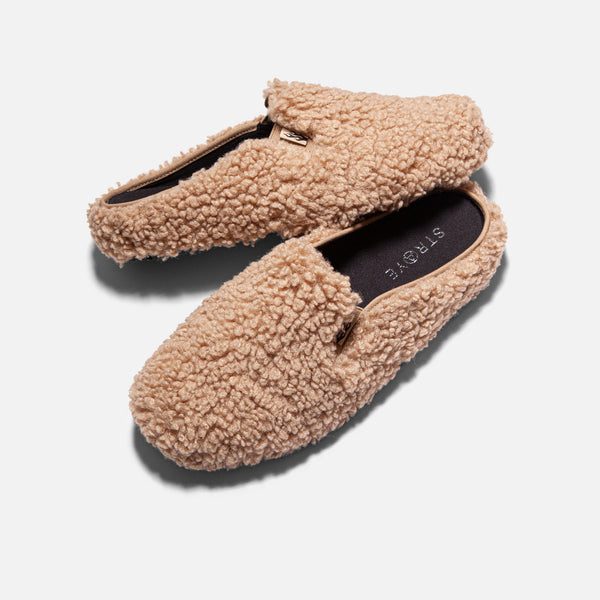 STRAYE VENTURA MULE - FURRY SAND | Low Top Mules